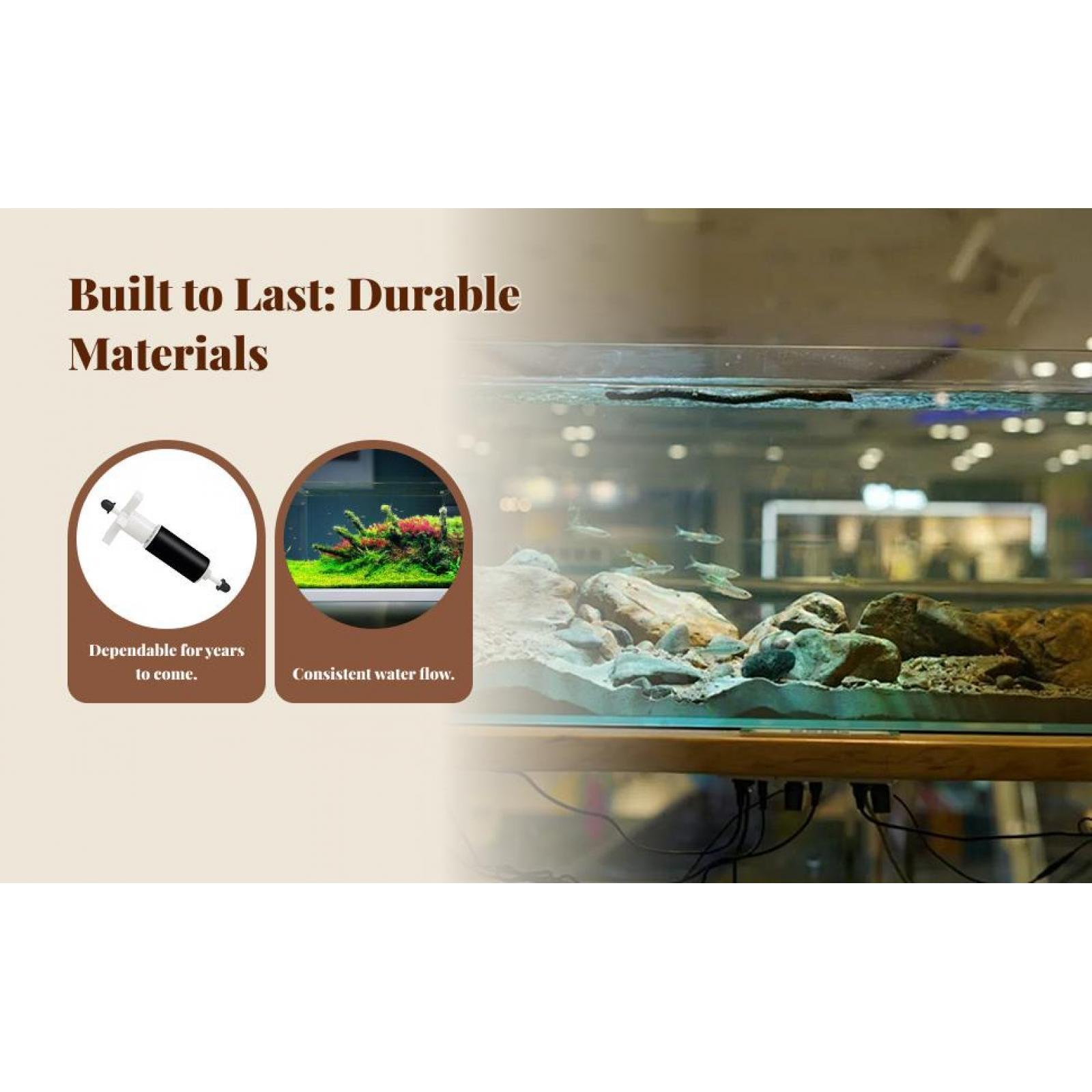 Fish Tank Filter Pump - ใบพัดปั๊มน้ำสำหรับเปลี่ยนในตู้ปลาและตู้กรองน้ำ ผลิตจากวัสดุ ABS พร้อมแกนสแตนเลส ดูแลรักษาง่าย ออกแบบให้เสียงเงียบ