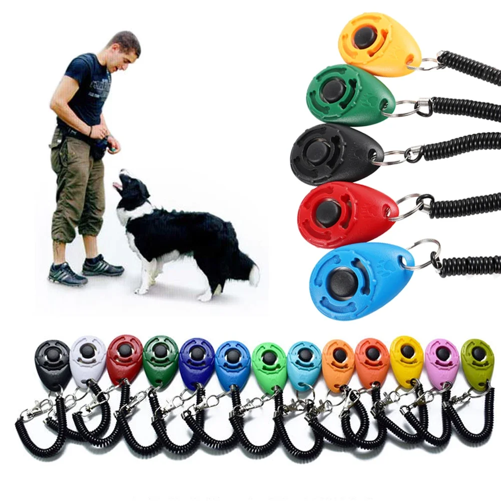 Training Clicker Dog - คลิกเกอร์ฝึกสุนัข 2 in 1 แบบพลาสติก สำหรับสุนัขใหม่