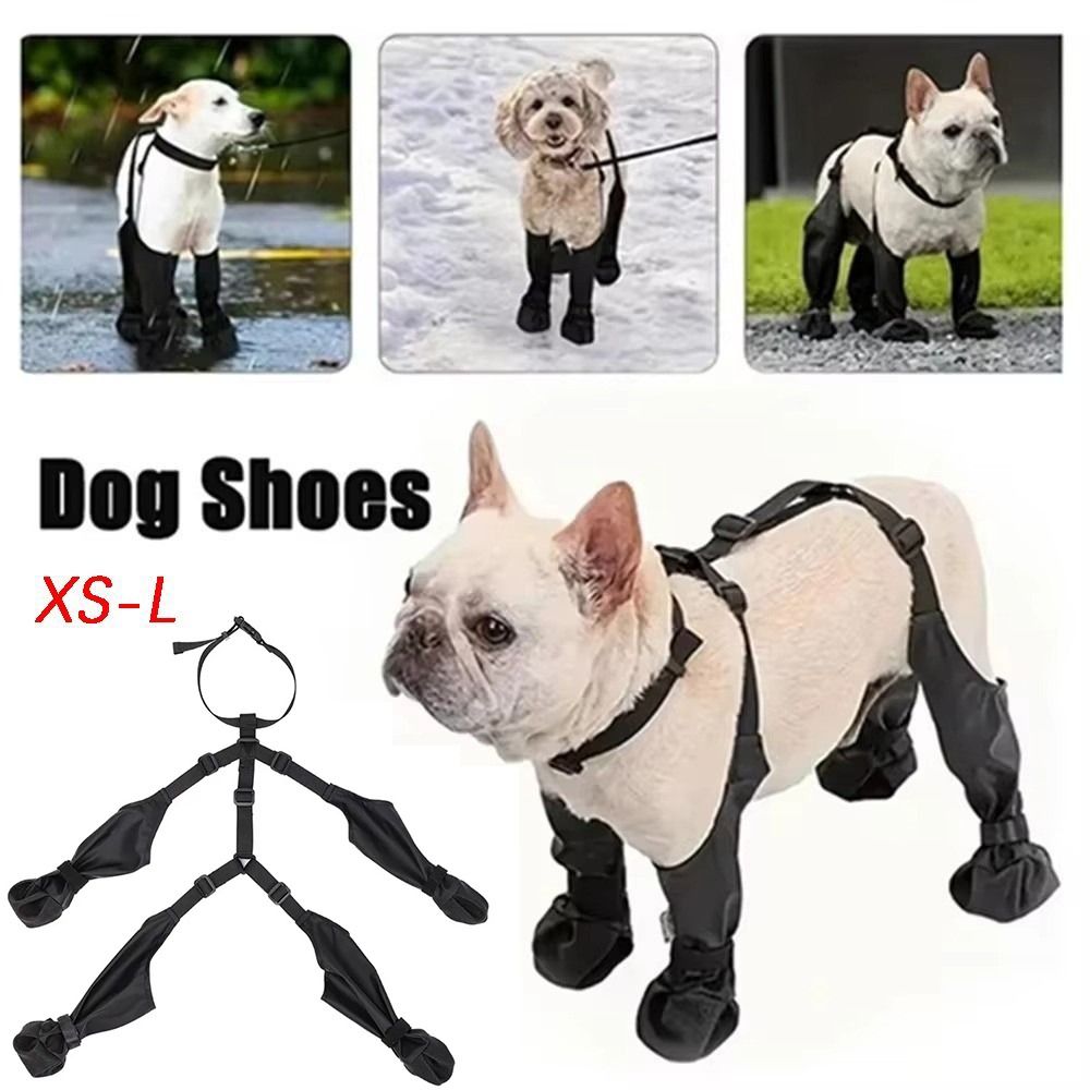 Dog Booties Paw Protector - รองเท้าสุนัขกันน้ำ ป้องกันการลื่น ปรับขนาดได้ ป้องกันสิ่งสกปรก ปกป้องอุ้งเท้าสัตว์เลี้ยง สำหรับกิจกรรมกลางแจ้ง