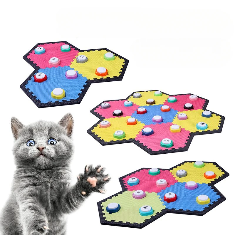 Training Clicker Dog - ของเล่นแมวแบบปุ่มกดขนาดเล็ก บันทึกเสียงได้ สำหรับสัตว์เลี้ยง ฝึกพูด ฝึกสื่อสาร ปุ่มพูดได้