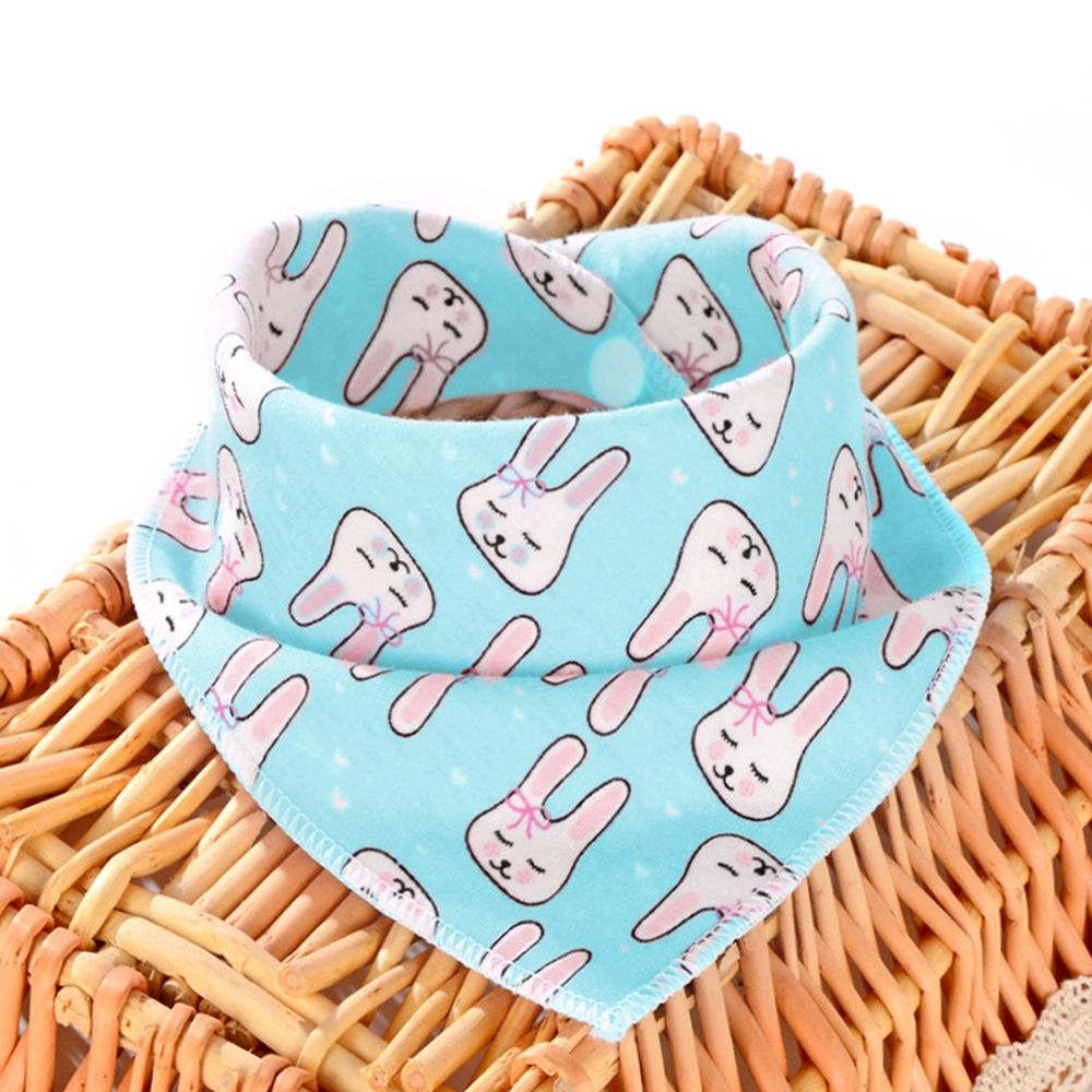 Dog Bandana Scarf - ผ้าพันคอสามเหลี่ยมสำหรับสุนัขขนาดใหญ่ ลายกระต่ายขาว ล้างทำความสะอาดได้ อุปกรณ์เสริมสำหรับการกรูมมิ่งสัตว์เลี้ยง ผ้าคาดศีรษะ โบว์ผูกคอ