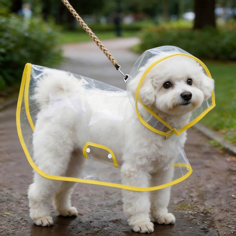 Dog Raincoat - เสื้อกันฝนสุนัขแบบใส คลุมทั้งตัว กันน้ำ ผลิตจากวัสดุ EVA นุ่ม