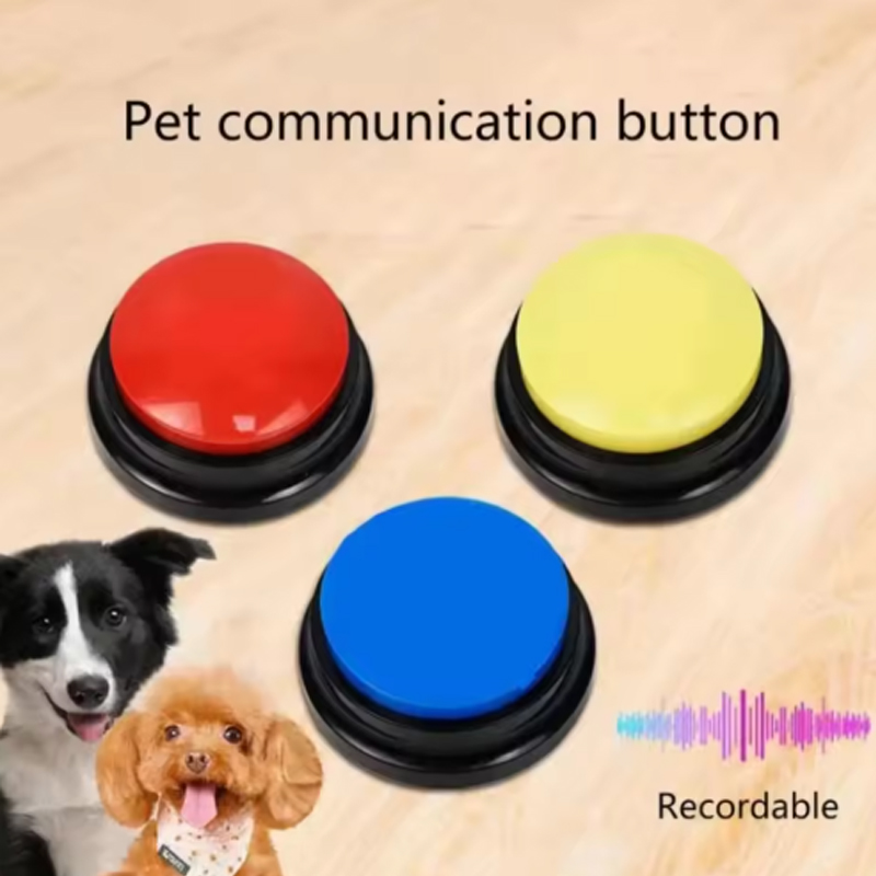 Training Clicker Dog - ปุ่มสื่อสารสุนัข ปุ่มบันทึกเสียงสำหรับการฝึกสัตว์เลี้ยง เล่นบันทึก 30 วินาที ของขวัญตลกสำหรับพูดคุย