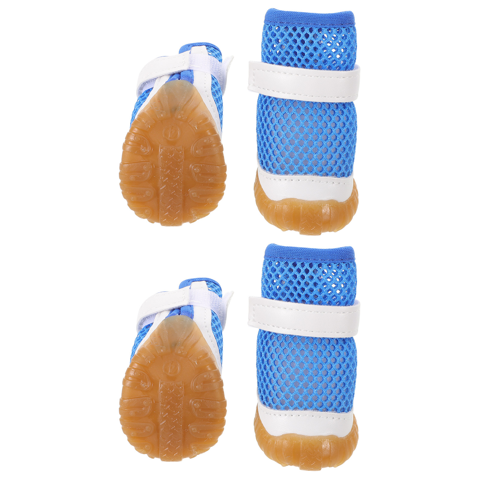 Dog Booties Paw Protector - รองเท้าสุนัขตาข่ายระบายอากาศ 4 ชิ้น ขนาดเล็ก ปรับได้ น้ำหนักเบา