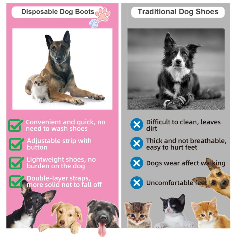 【คริสต์มาส】ที่ครอบรองเท้าสัตว์ - Dog Booties Paw Protector บทวิจารณ์และราคา