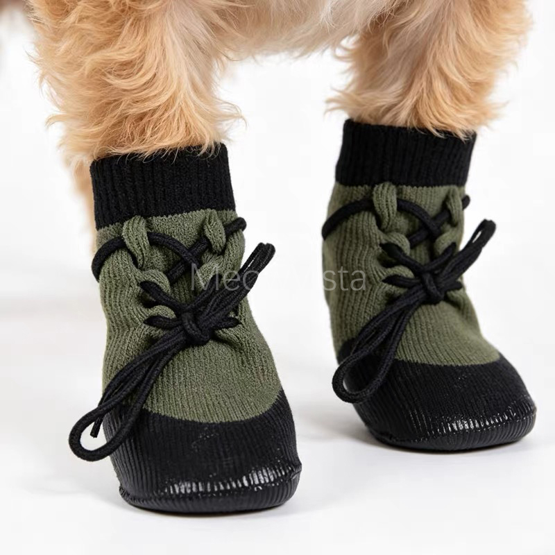 รองเท้าสุนัขกันน้ำสำหรับกลางแจ - Dog Booties Paw Protector บทวิจารณ์และราคา