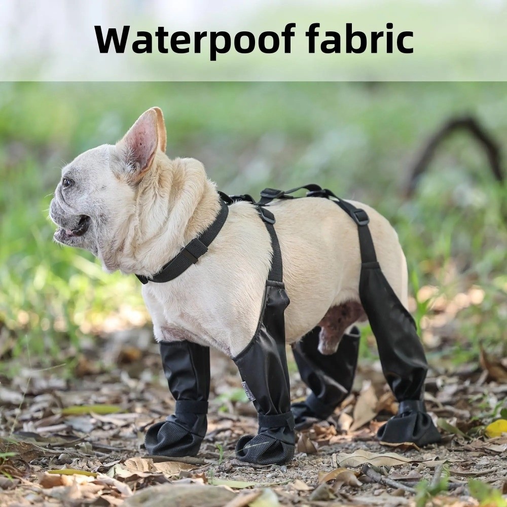 รองเท้าสุนัขกันน้ำกันลื่น ปรับ - Dog Booties Paw Protector บทวิจารณ์และราคา