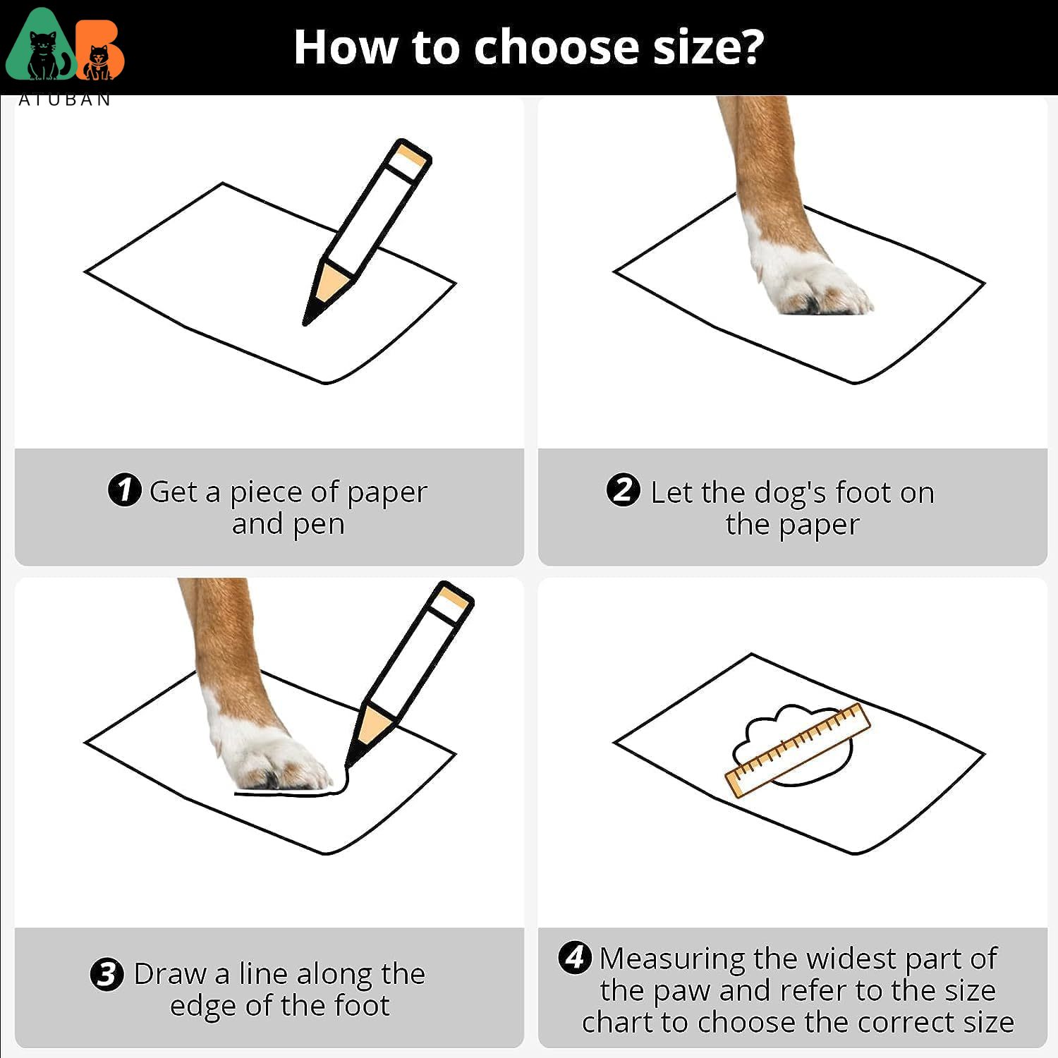 ATUBAN รองเท้าสุนัขสําหรับสุนั - Dog Booties Paw Protector บทวิจารณ์และราคา