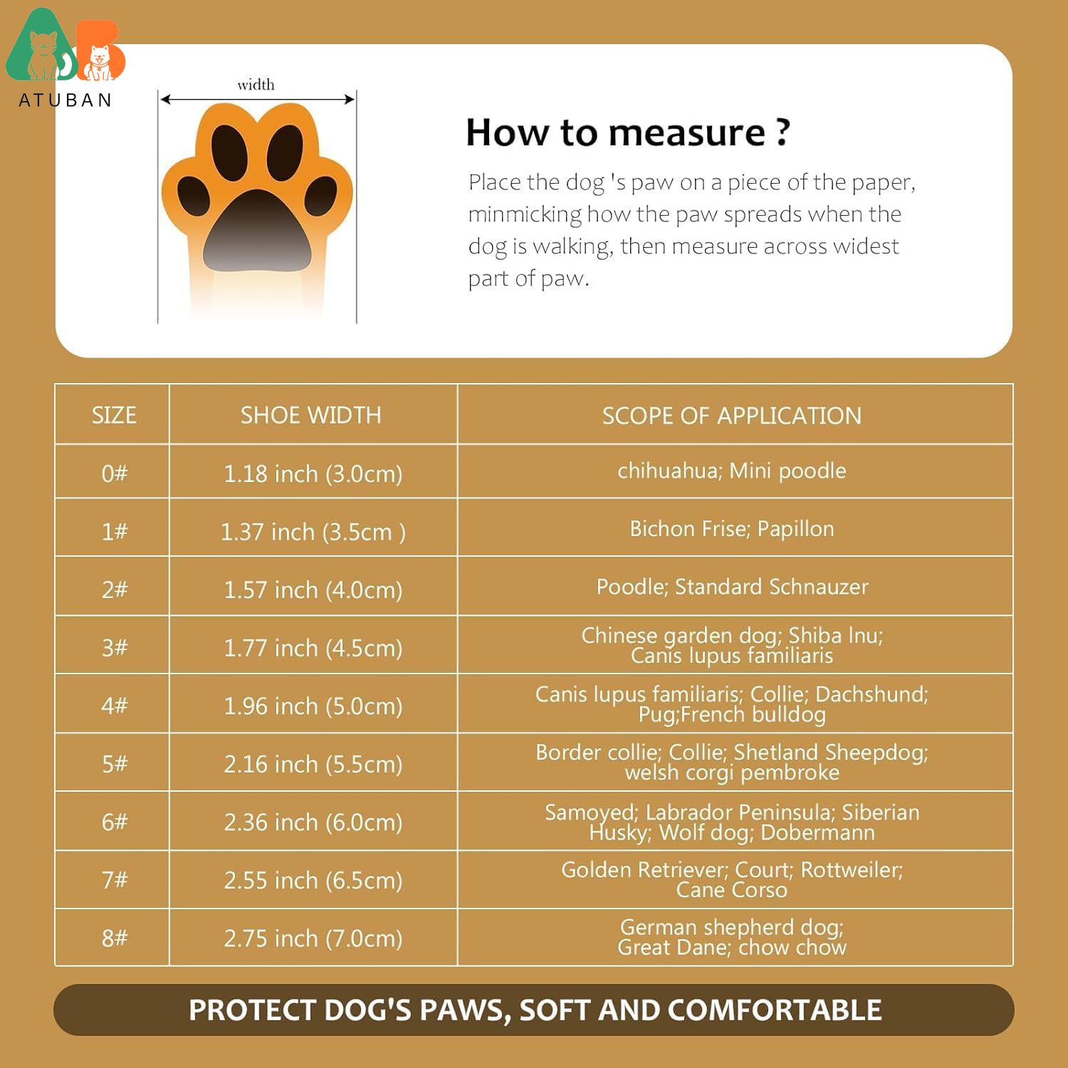 ATUBAN รองเท้าสุนัขสําหรับสุนั - Dog Booties Paw Protector บทวิจารณ์และราคา