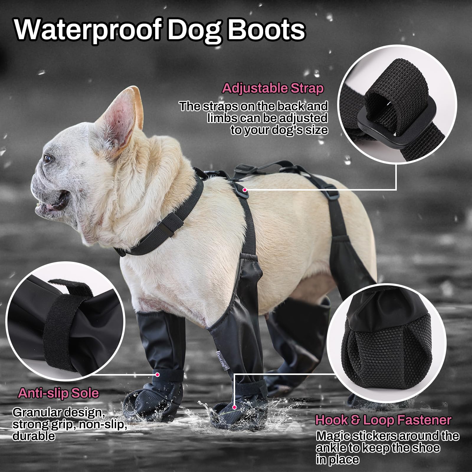 สุนัข Suspender รองเท้ากันน้ํา - Dog Booties Paw Protector บทวิจารณ์และราคา