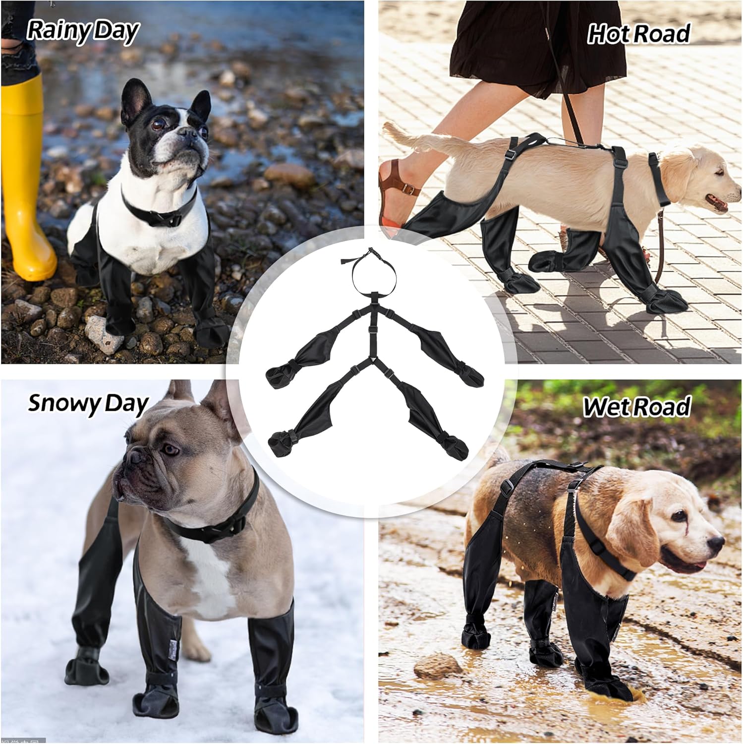 สุนัข Suspender รองเท้ากันน้ํา - Dog Booties Paw Protector บทวิจารณ์และราคา