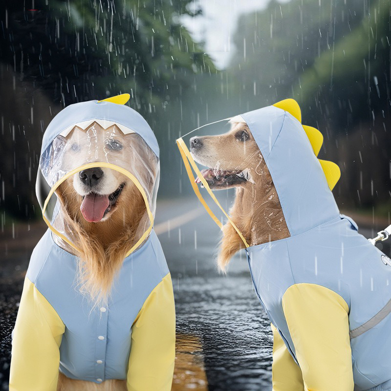 สุนัขขนาดใหญ่ไดโนเสาร์เสื้อกัน - Dog Raincoat บทวิจารณ์และราคา