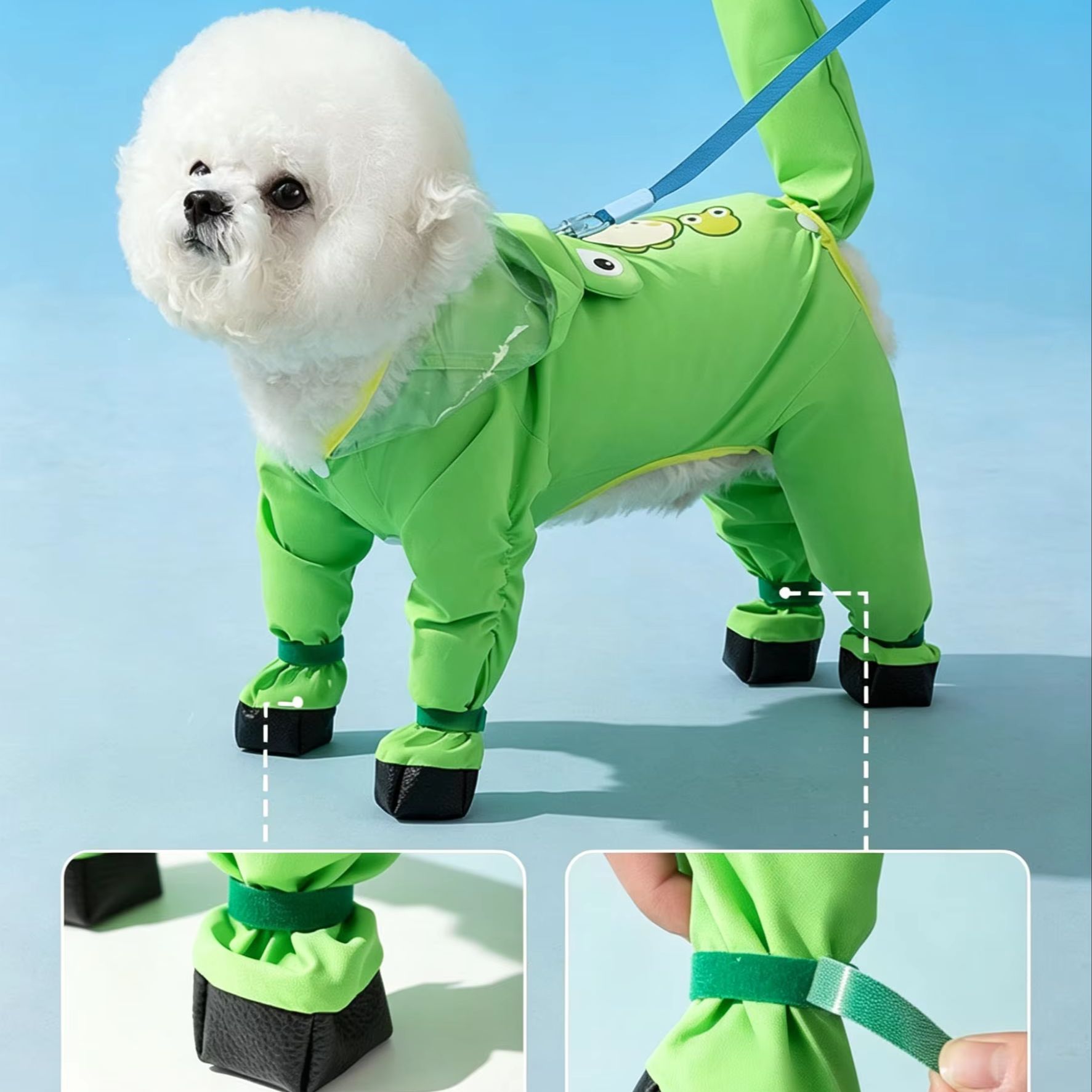 เสื้อกันฝนสุนัขแบบเต็มตัว 4 ขา - Dog Raincoat บทวิจารณ์และราคา