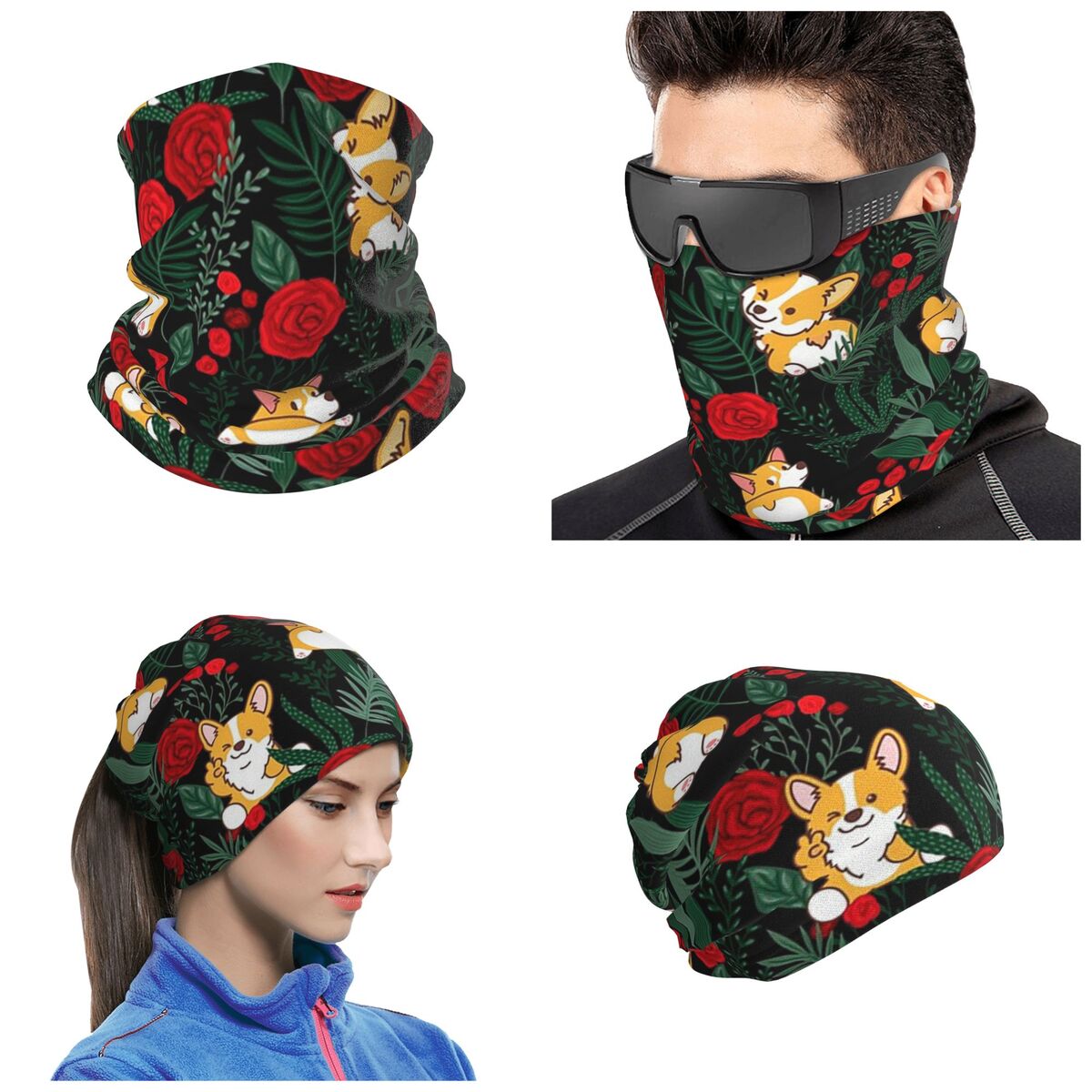 ผ้าพันคอพิมพ์ลายคอร์กี้ในสวน ผ - Dog Bandana Scarf บทวิจารณ์และราคา