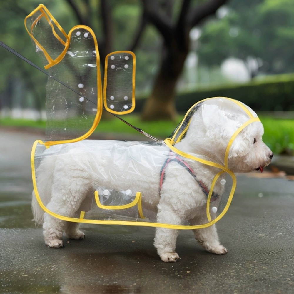 เสื้อกันฝนสุนัขแบบใส คลุมทั้งต - Dog Raincoat บทวิจารณ์และราคา