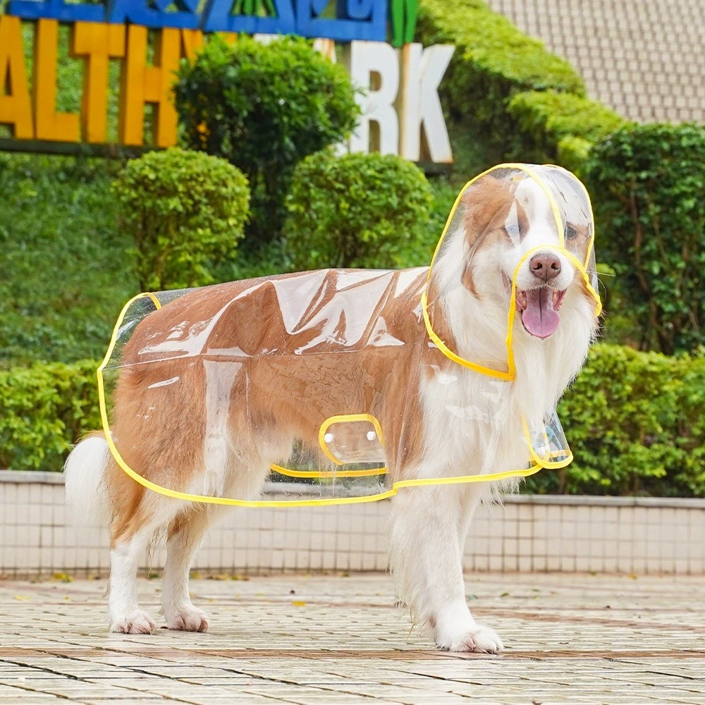 เสื้อกันฝนสุนัขแบบใส คลุมทั้งต - Dog Raincoat บทวิจารณ์และราคา