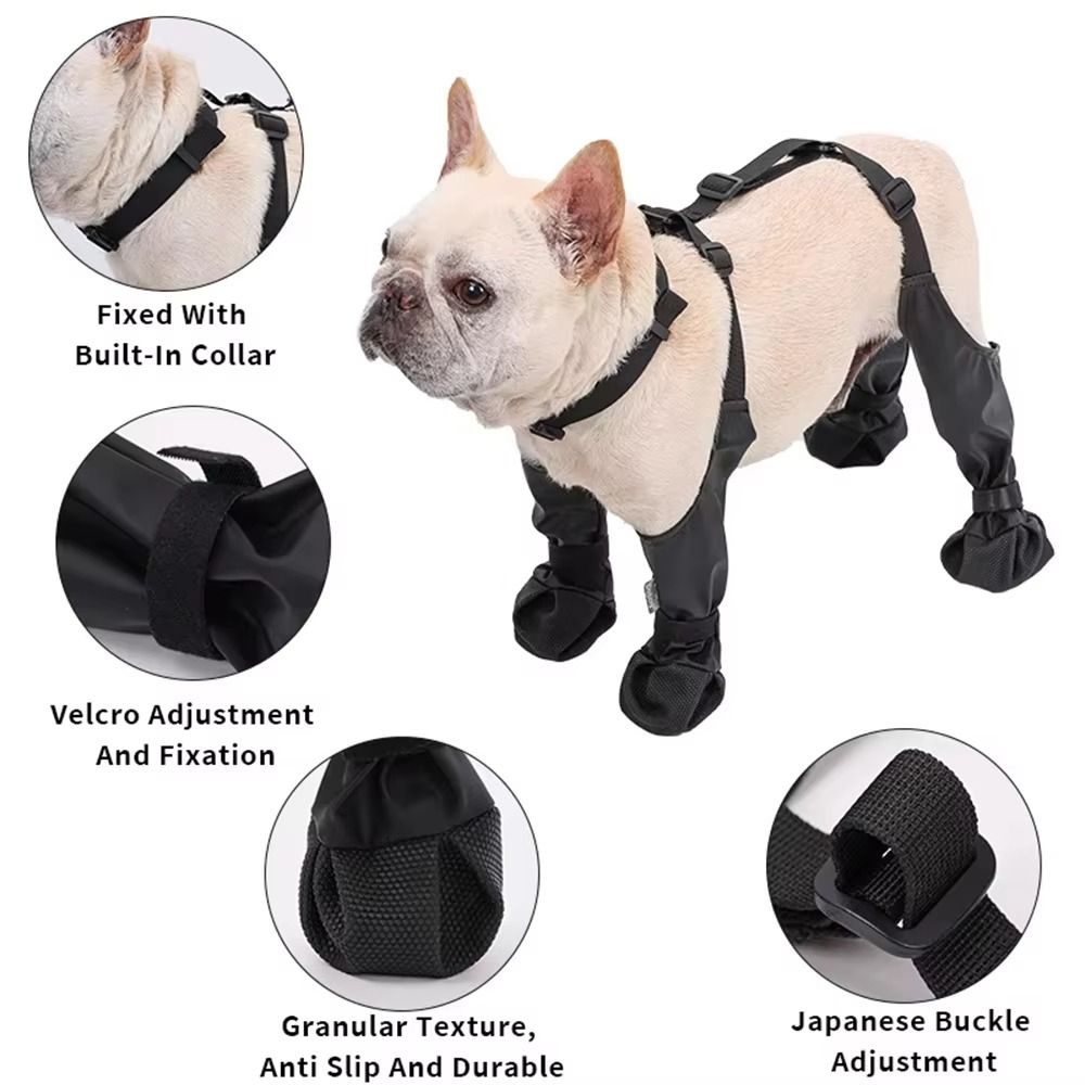 รองเท้าสุนัขกันน้ำกันลื่น ปรับ - Dog Booties Paw Protector บทวิจารณ์และราคา