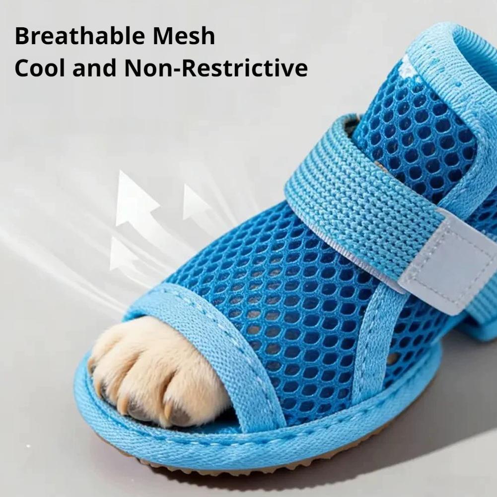 รองเท้าสุนัขแบบตาข่ายระบายอากา - Dog Booties Paw Protector บทวิจารณ์และราคา
